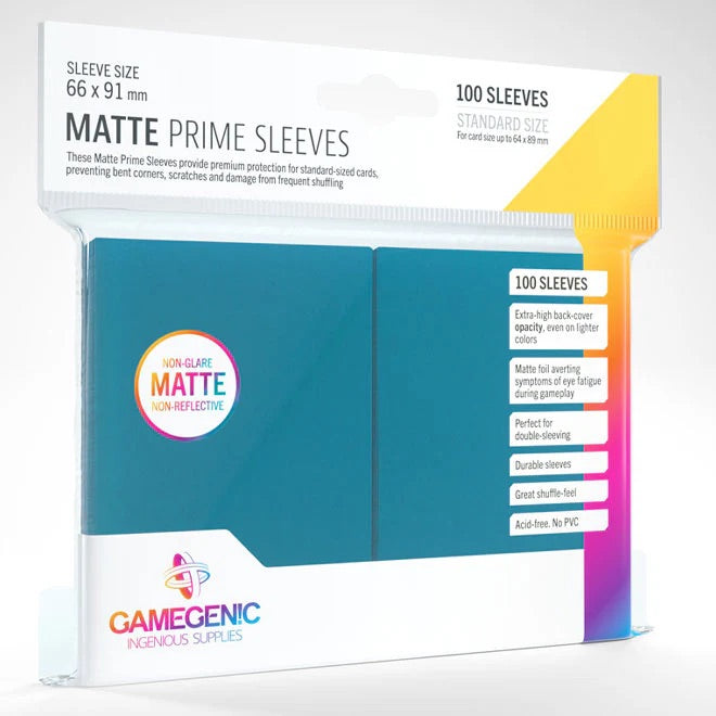 Gamegenic - Matte Prime Sleeves 100 Blue - JET Cards