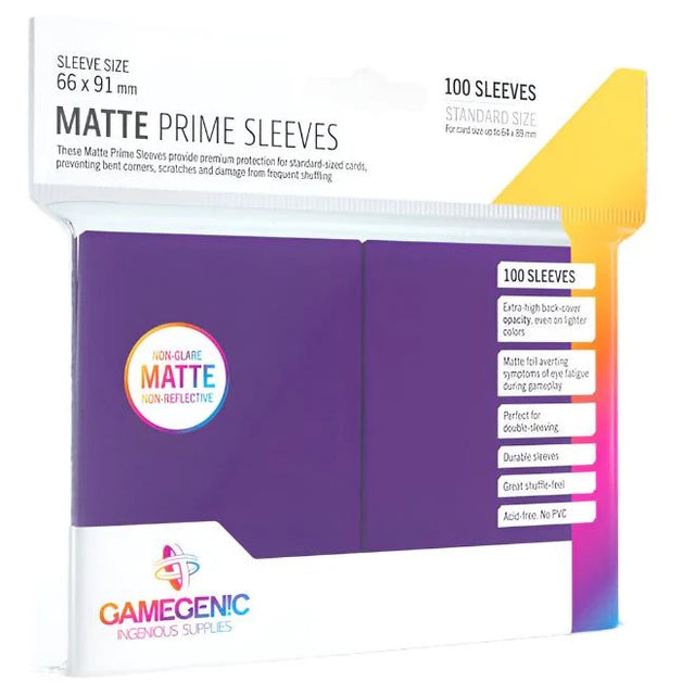 Gamegenic - Matte Prime Sleeves 100 Purple - JET Cards