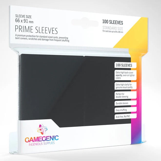 Gamegenic - Prime Sleeves 100 Black - JET Cards