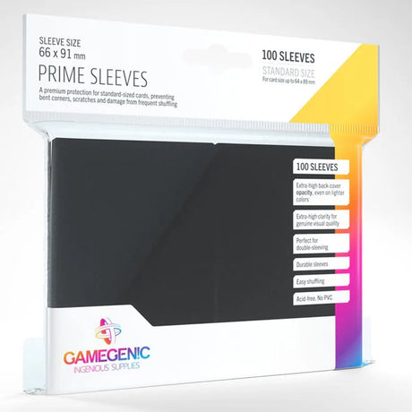 Gamegenic - Prime Sleeves 100 Black - JET Cards
