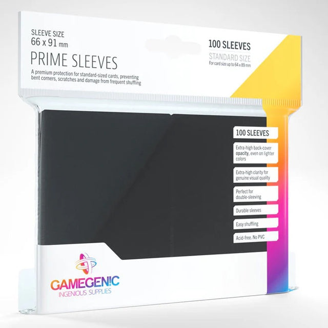 Gamegenic - Prime Sleeves 100 Black - JET Cards