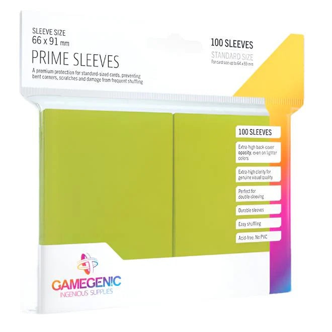Gamegenic - Prime Sleeves 100 Lime Green - JET Cards