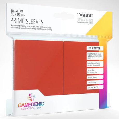 Gamegenic - Prime Sleeves 100 Red - JET Cards