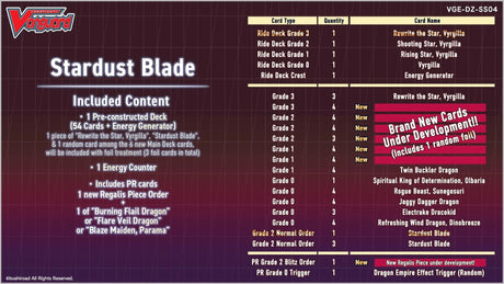 Cardfight!! Vanguard - Special Series - Stardust Blade - JET Cards