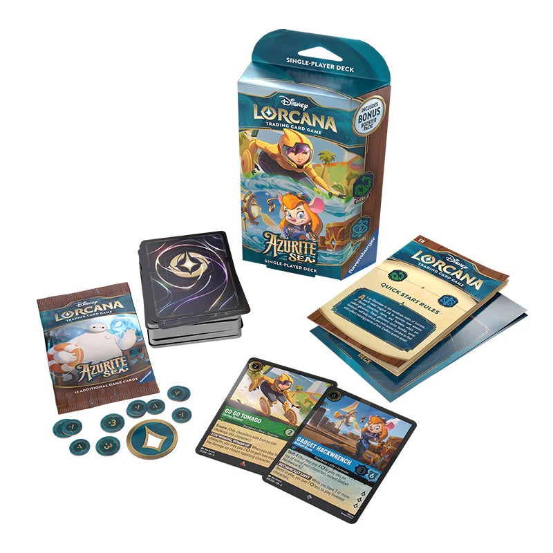 Disney Lorcana - Azurite Sea - Starter Deck - Go Go Tomago & Gadget Hackwrench - JET Cards