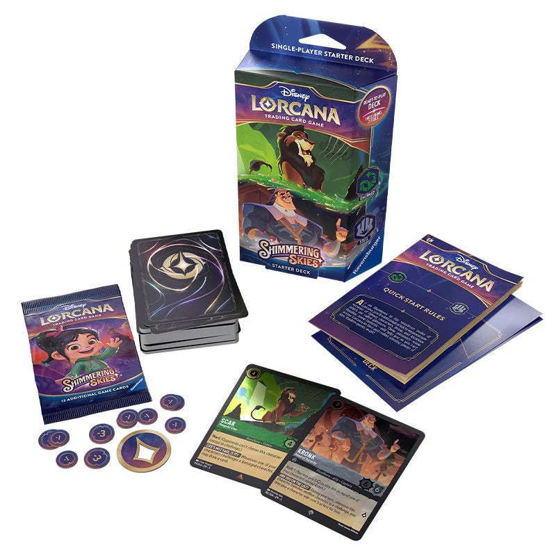Disney Lorcana - Shimmering Skies - Starter Deck - Scar & Kronk - JET Cards