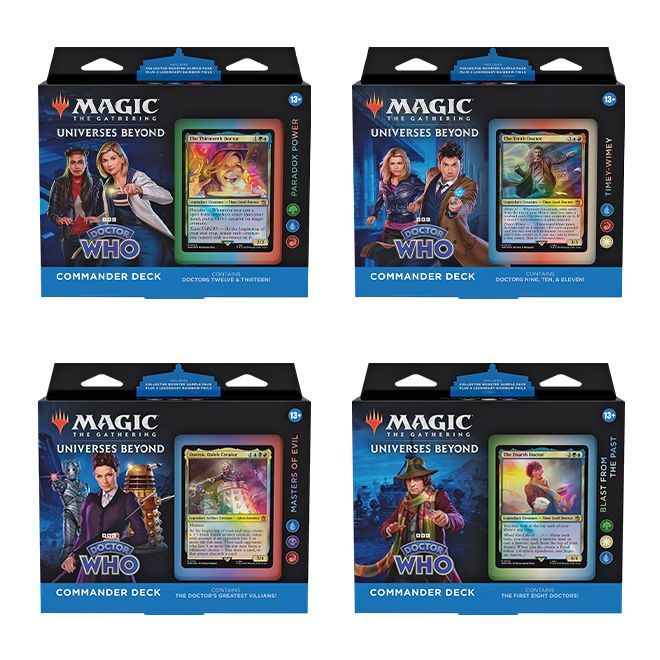 Magic The Gathering - Universes Beyond - Doctor Who - Commander Deck - Bundle Of 4 - JET Cards