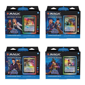 Magic The Gathering - Universes Beyond - Doctor Who - Commander Deck - Bundle Of 4 - JET Cards