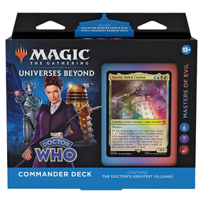 Magic The Gathering - Universes Beyond - Doctor Who - Commander Deck - Masters Of Evil - JET Cards