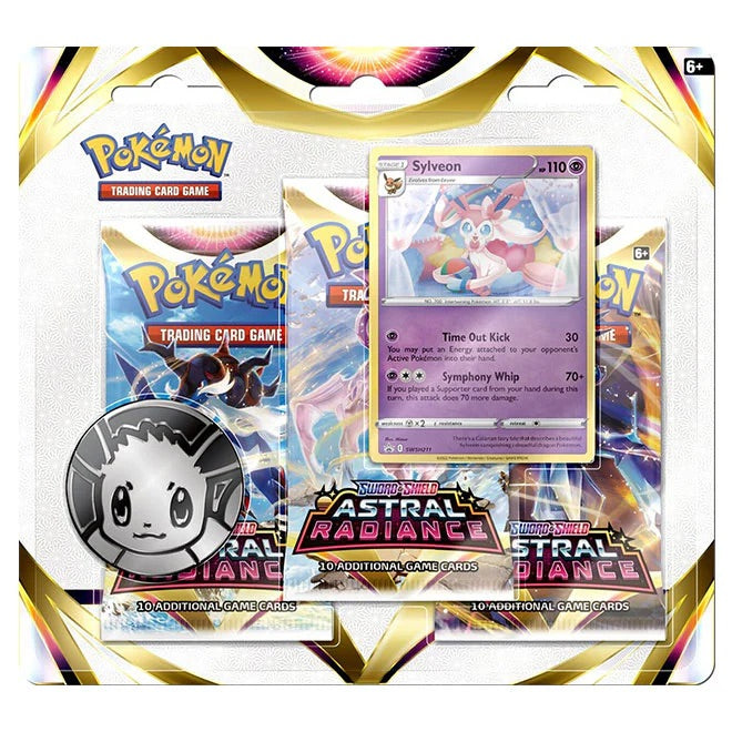 Pokemon Astral Radiance 3 Pack Blister - Sylveon - JET Cards