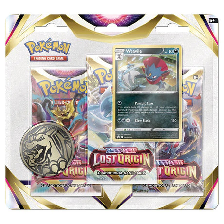 Pokemon Lost Origin 3 Pack Blister - Weavile - JET Cards