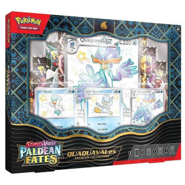 Pokemon - Scarlet & Violet - Paldean Fates - Premium Collection - Shiny Quaquaval Ex - JET Cards
