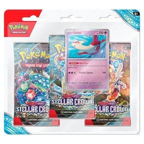 Pokemon - Scarlet & Violet - Stellar Crown - 3 Pack Blister - Latias - JET Cards
