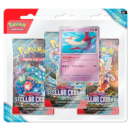 Pokemon - Scarlet & Violet - Stellar Crown - 3 Pack Blister - Latias - JET Cards