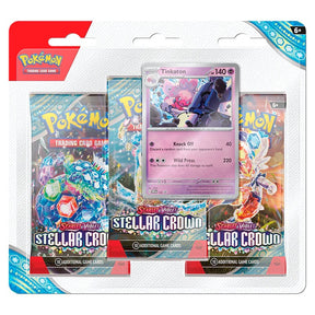 Pokemon - Scarlet & Violet - Stellar Crown - 3 Pack Blister - Tinkaton - JET Cards