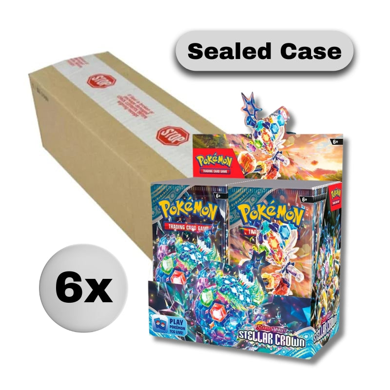 Pokemon - Scarlet & Violet - Stellar Crown - Booster Box Case (6 Booster Boxes) - JET Cards