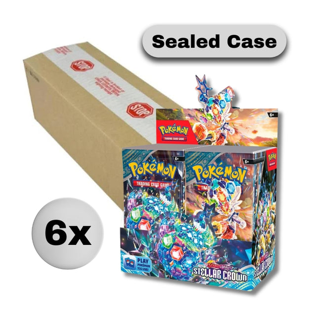 Pokemon - Scarlet & Violet - Stellar Crown - Booster Box Case (6 Booster Boxes) - JET Cards