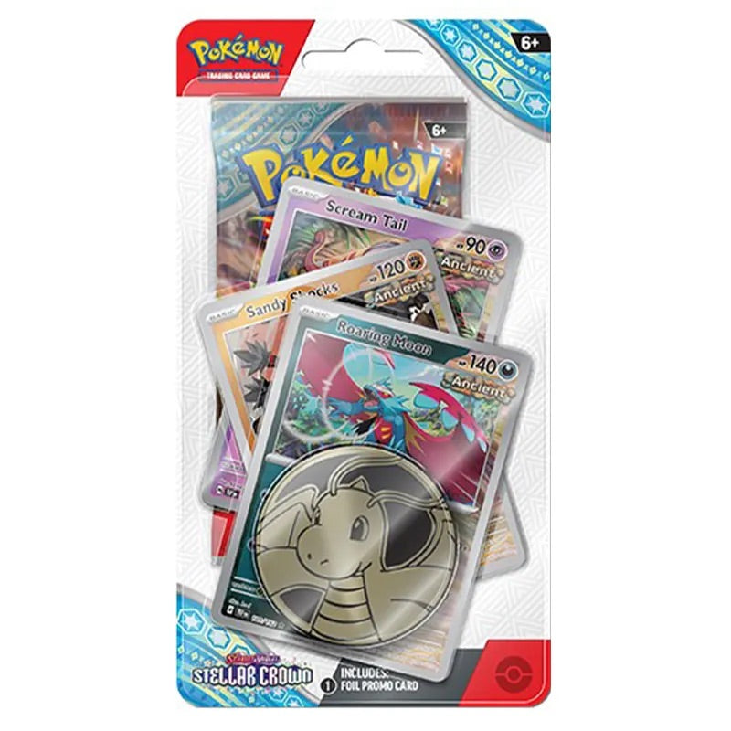 Pokemon - Scarlet & Violet - Stellar Crown - Premium Checklane Blister - Roaring Moon - JET Cards