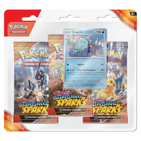 Pokemon - Scarlet & Violet - Surging Sparks - 3 Pack Blister - Quagsire - JET Cards