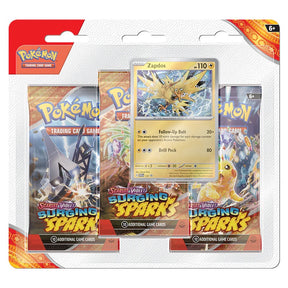Pokemon - Scarlet & Violet - Surging Sparks - 3 Pack Blister - Zapdos - JET Cards