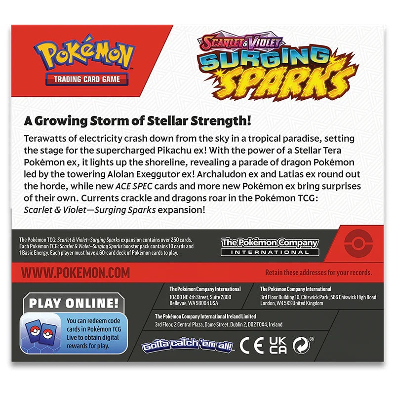 Pokemon - Scarlet & Violet - Surging Sparks - Booster Box (36 Boosters) - JET Cards