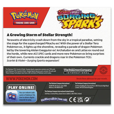 Pokemon - Scarlet & Violet - Surging Sparks - Booster Box (36 Boosters) - JET Cards
