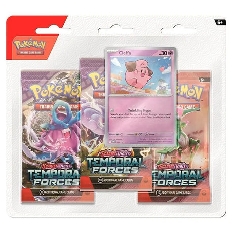 Pokemon - Scarlet & Violet - Temporal Forces - 3 Pack Blister - Cleffa - JET Cards