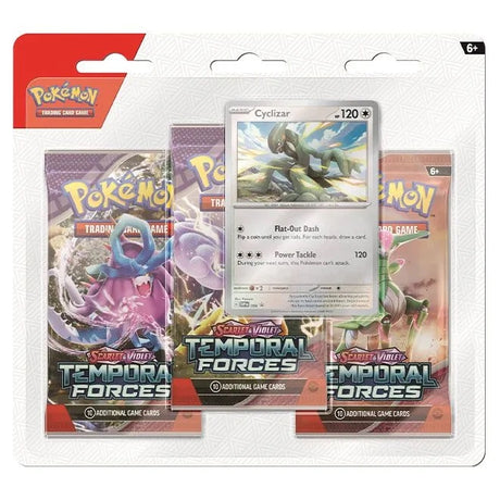 Pokemon - Scarlet & Violet - Temporal Forces - 3 Pack Blister - Cyclizar - JET Cards