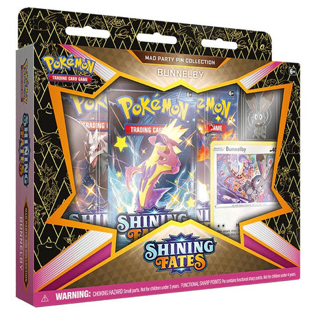 Pokemon Shining Fates Mad Party Pin Collection Box - JET Cards