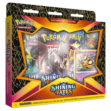 Pokemon Shining Fates Mad Party Pin Collection Box - JET Cards