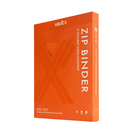 Vault X - 9-Pocket Exo-Tec® - Zip Binder - Just Orange - JET Cards