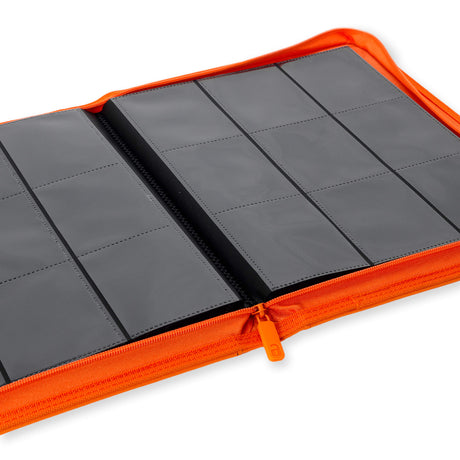 Vault X - 9-Pocket Exo-Tec® - Zip Binder - Just Orange - JET Cards