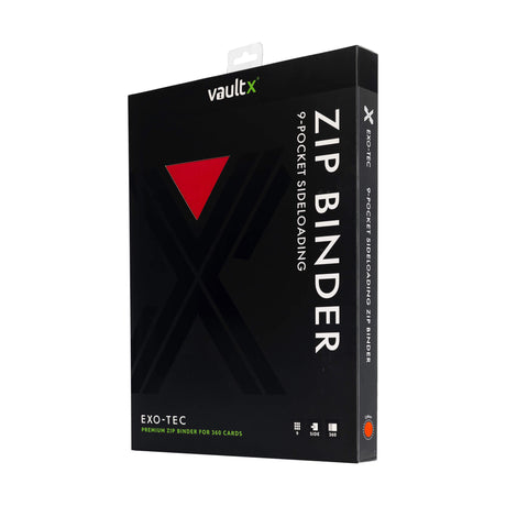 Vault X - 9-Pocket Exo-Tec® - Zip Binder - Red - JET Cards