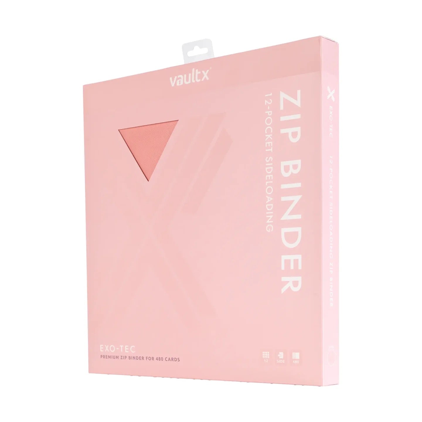 Vault X - 12-Pocket Exo-Tec® - Zip Binder - Just Pink - JET Cards