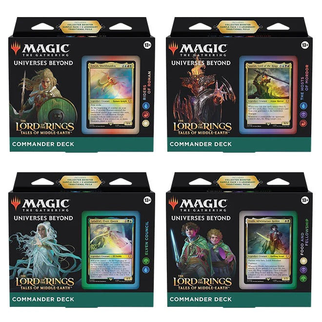 Magic The Gathering - The Lord Of The Rings - Tales Of Middle-Earth - Commander Deck - Bundle Of 4 - JET Cards