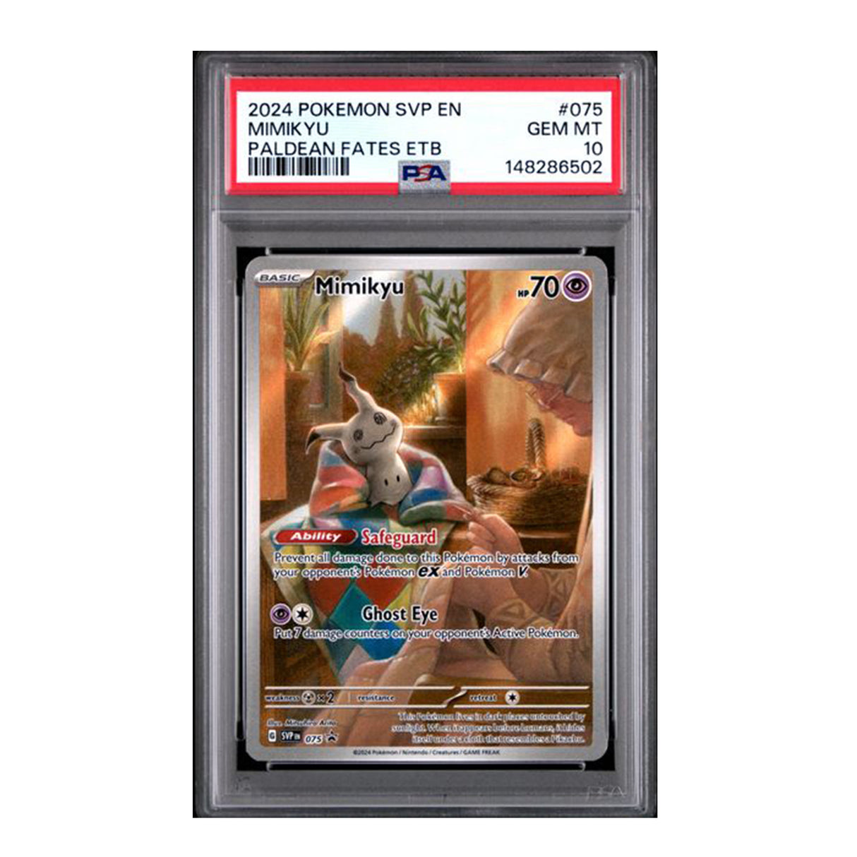Pokemon - Black Star Promo - Mimikyu - SVP075 (PSA 10 Graded Slab)