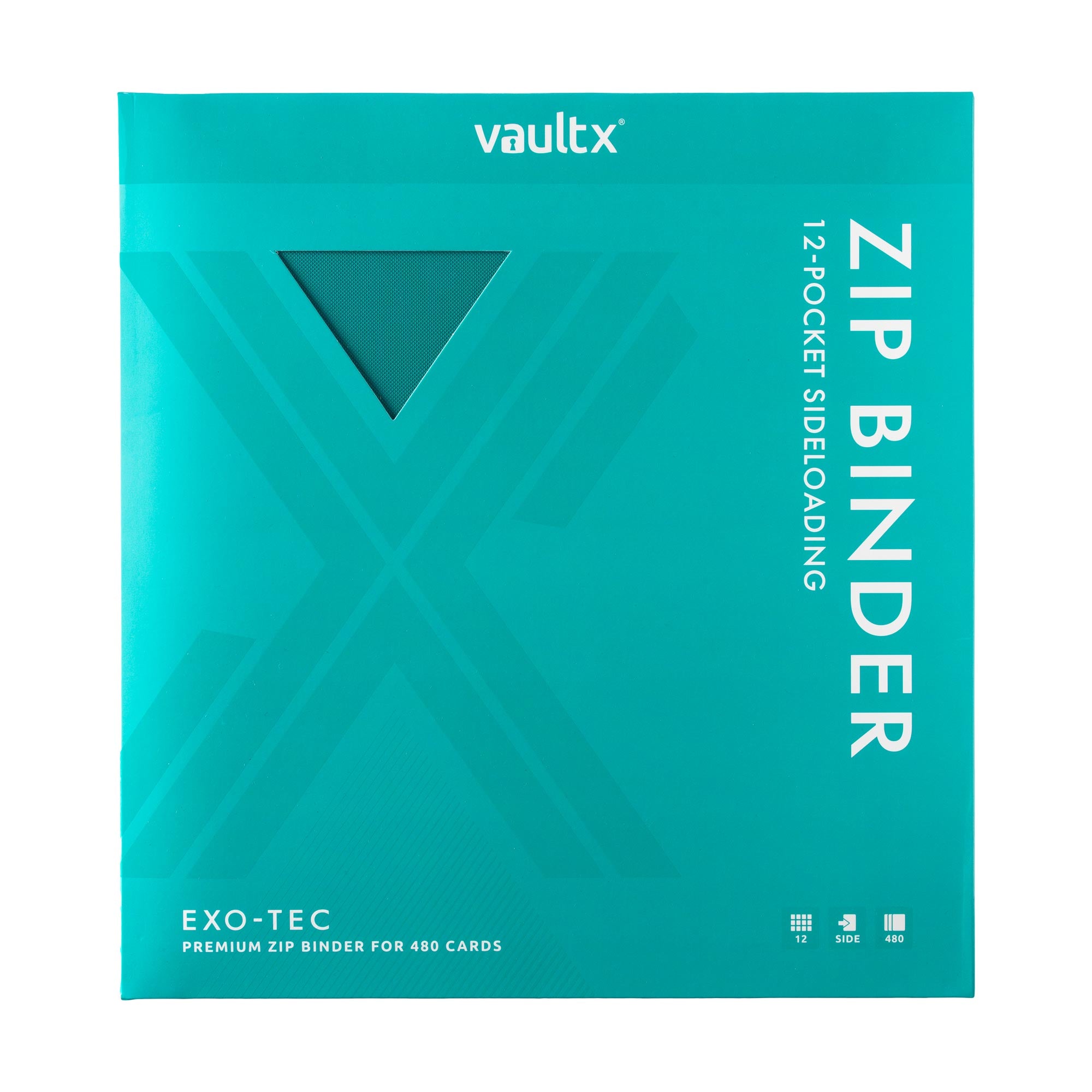 Vault X - 12-Pocket Exo-Tec® - Zip Binder - Teal