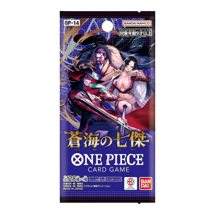 One Piece Card Game - OP-14 - The Azure Sea's Seven - Japanese Booster Box (24 Packs) - JET Cards