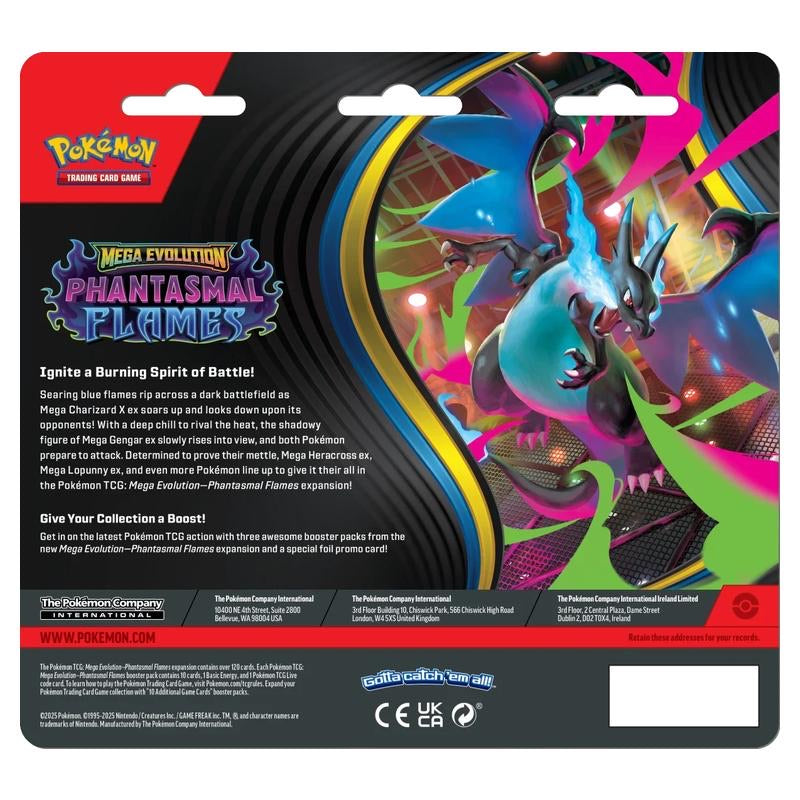 Pokemon - Mega Evolution - Phantasmal Flames - 3-Pack Blister - Sneasel - JET Cards