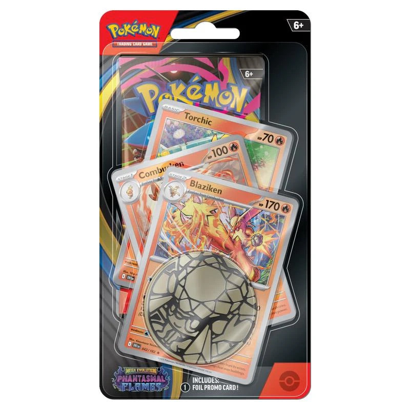 Pokemon - Mega Evolution - Phantasmal Flames - Premium Checklane Blister - Blaziken - JET Cards