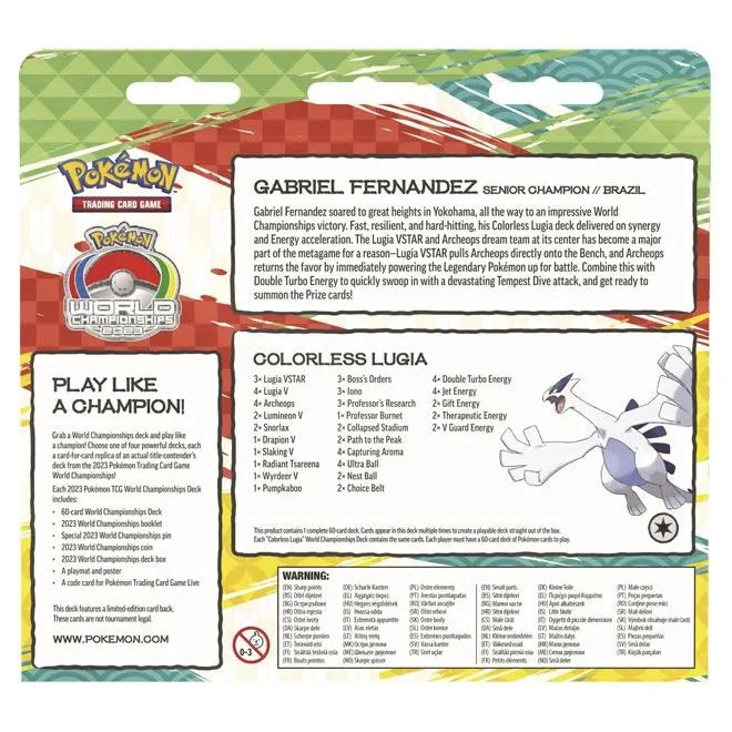 Pokemon - 2023 World Championship Deck - Gabriel Fernandez (Colorless Lugia VSTAR)