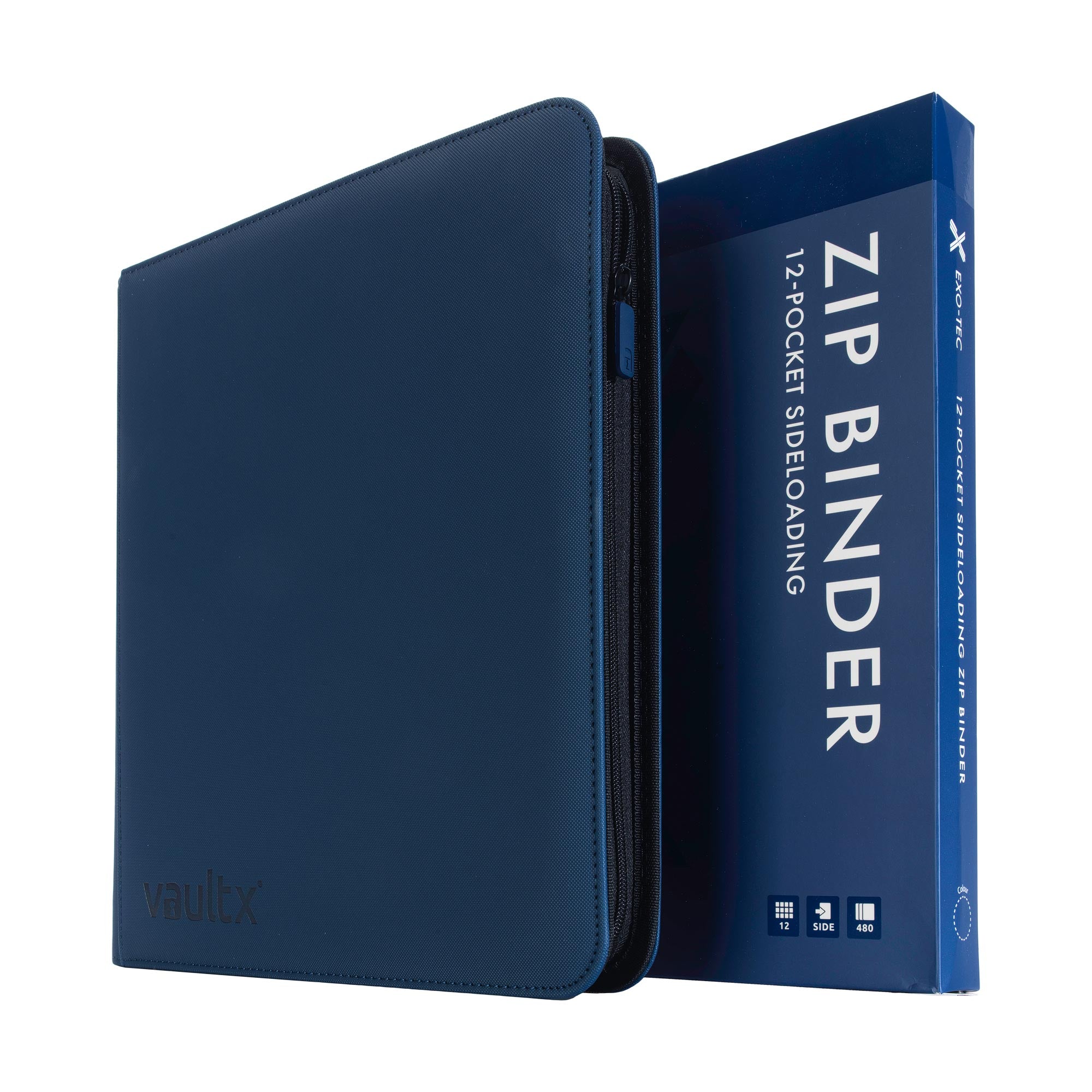 Vault X - 12-Pocket Exo-Tec® - Zip Binder - Blue