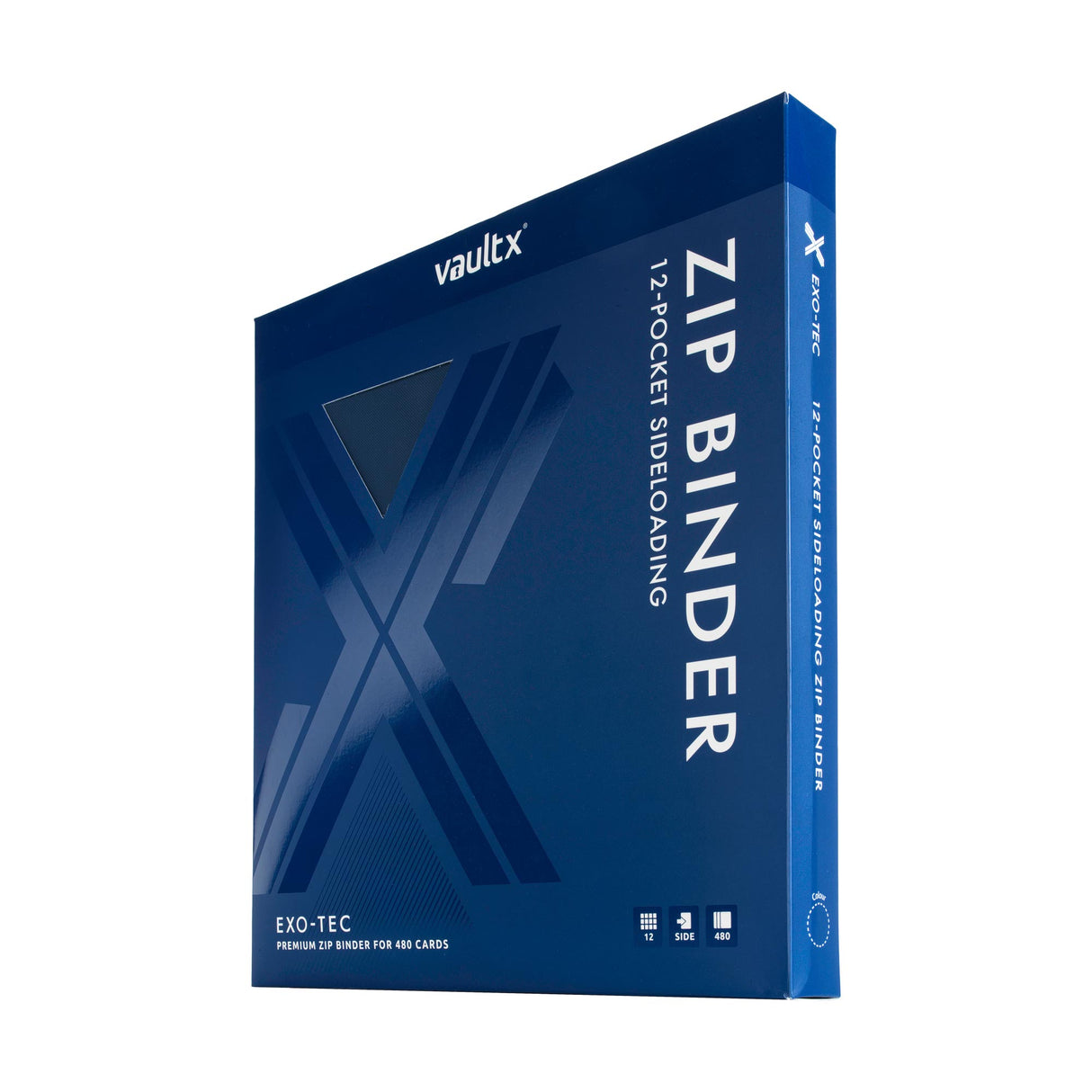 Vault X - 12-Pocket Exo-Tec® - Zip Binder - Blue