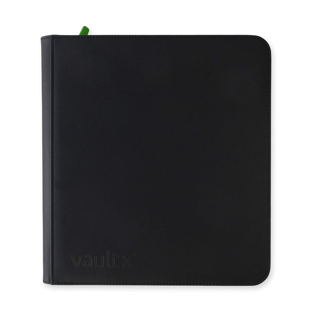 Vault X - 12-Pocket Exo-Tec® - XL Zip Binder - Black - JET Cards