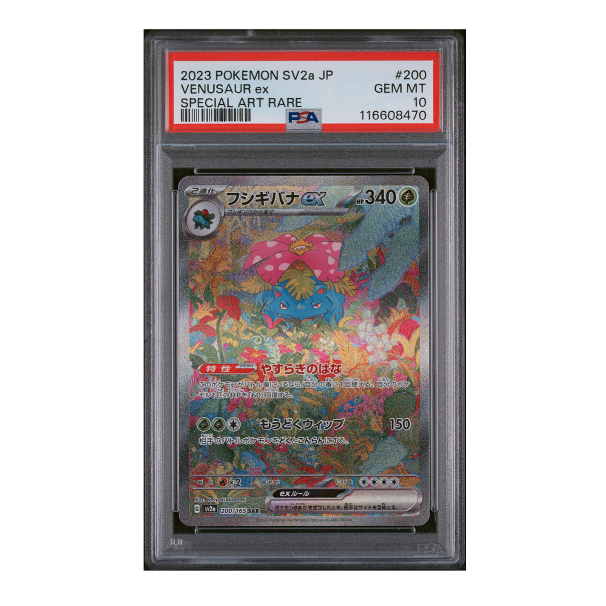 Pokemon - 151 (Japanese) - Venusaur ex - 200/165 (PSA 10 Graded Slab)