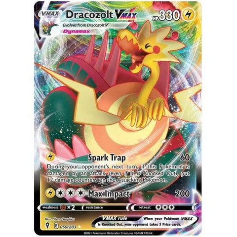 Dracozolt VMAX 059/203 Ultra Rare Pokemon Card (SWSH Evolving Skies)