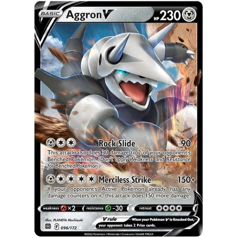 Aggron V 096/172 Ultra Rare Pokemon Card (SWSH Brilliant Stars)