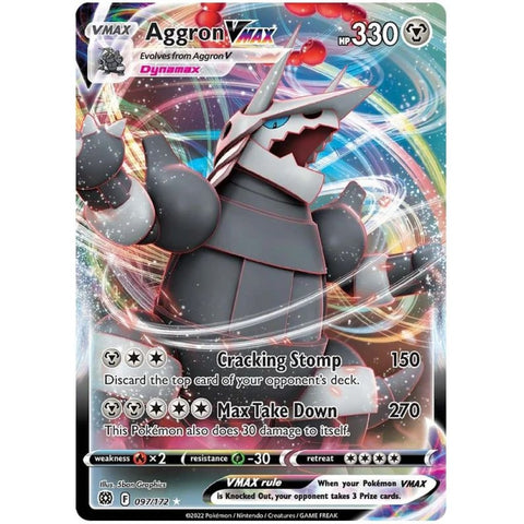 Aggron VMAX 097/172 Ultra Rare Pokemon Card (SWSH Brilliant Stars)