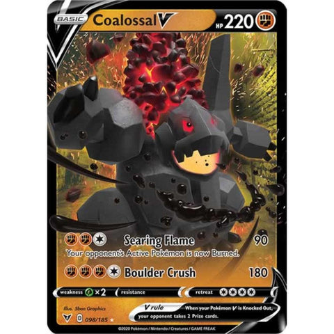 Coalossal V 098/185 - SWSH - Vivid Voltage - Pokemon Single Card