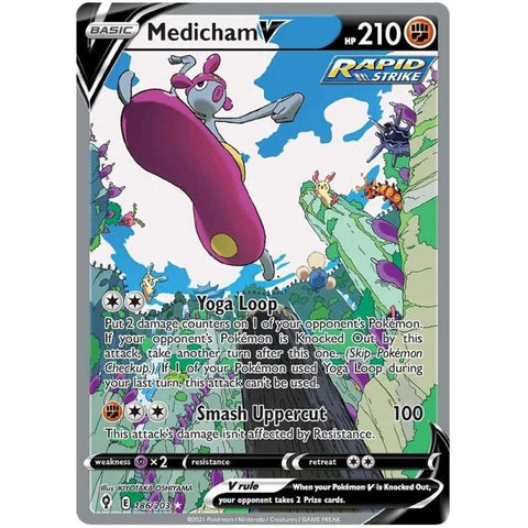 Medicham V (Alt) 186/203 - SWSH - Evolving Skies - Pokemon Single Card